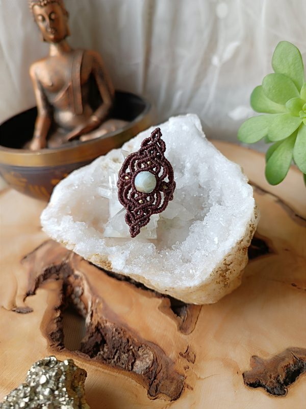 Bague perle d'amazonite