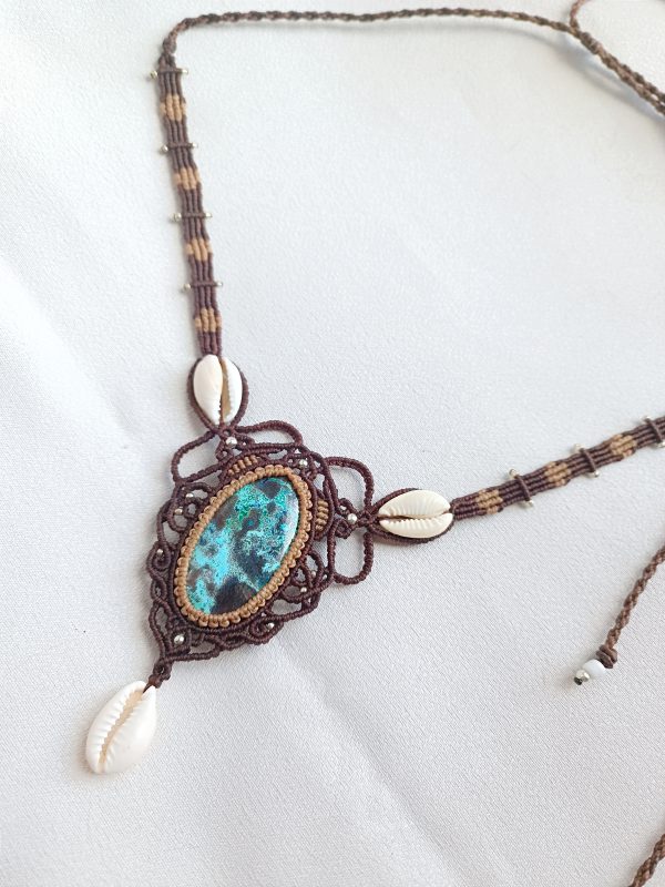 Collier azurite et cauris – Image 4