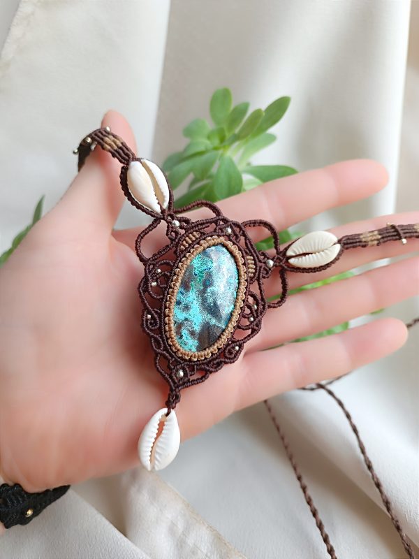 Collier azurite et cauris – Image 7