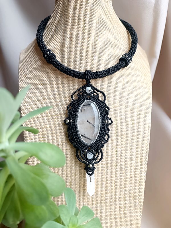 Collier quartz tourmaline