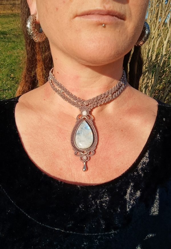 Collier labradorite blanche – Image 8