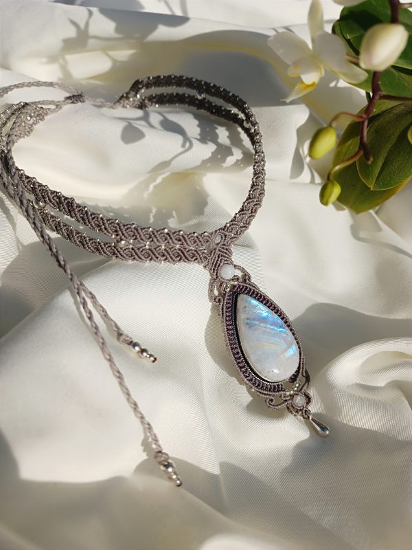 Collier labradorite blanche – Image 4