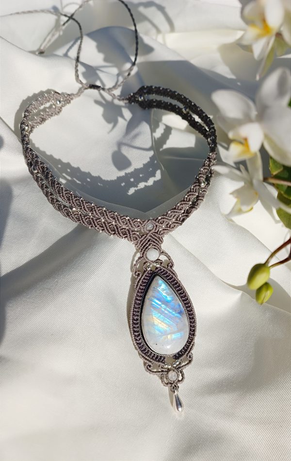 Collier labradorite blanche – Image 2