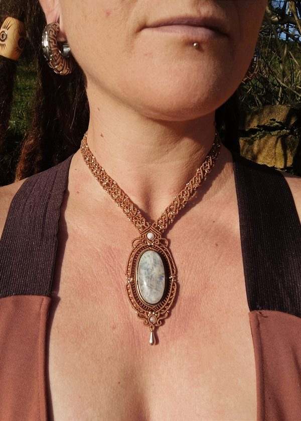 Collier labradorite blanche – Image 7