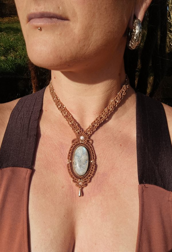 Collier labradorite blanche – Image 6