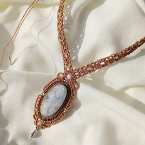 Collier labradorite blanche