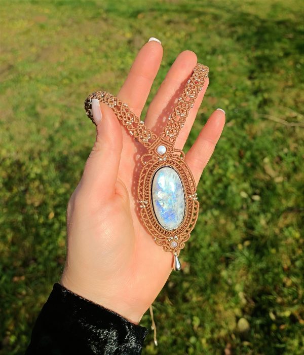 Collier labradorite blanche – Image 8