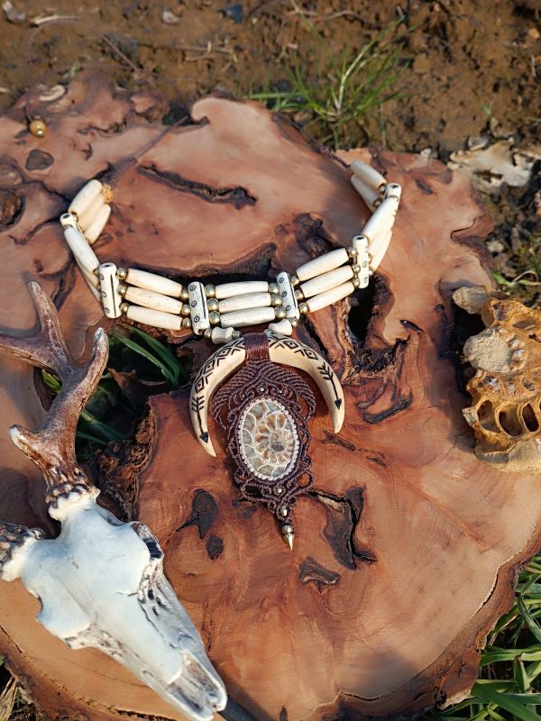 Collier ras-de-cou ammonite fossile – Image 2