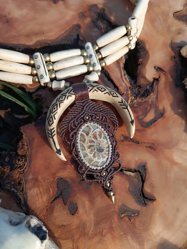 Collier ras-de-cou ammonite fossile – Image 3