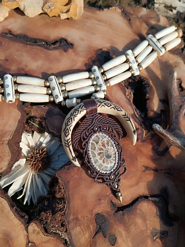 Collier ras-de-cou ammonite fossile – Image 4