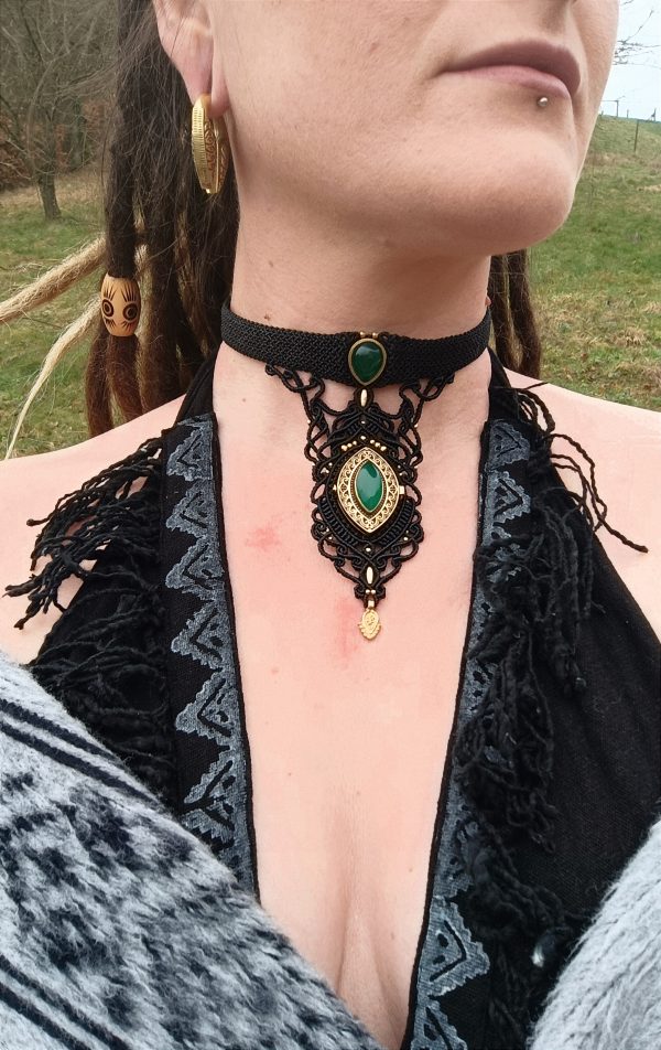 Collier boîte secrète onyx verte – Image 7