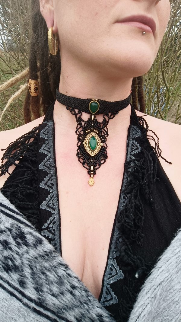 Collier boîte secrète onyx verte – Image 8