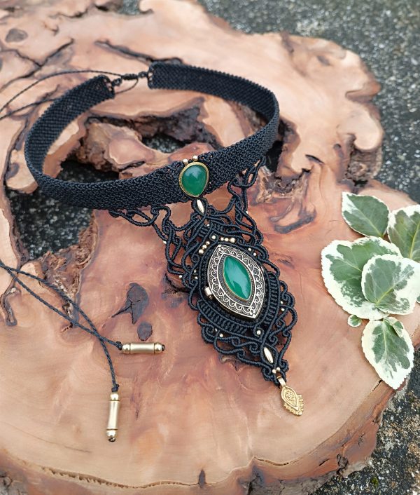 Collier boîte secrète onyx verte – Image 2