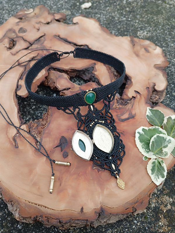 Collier boîte secrète onyx verte – Image 3