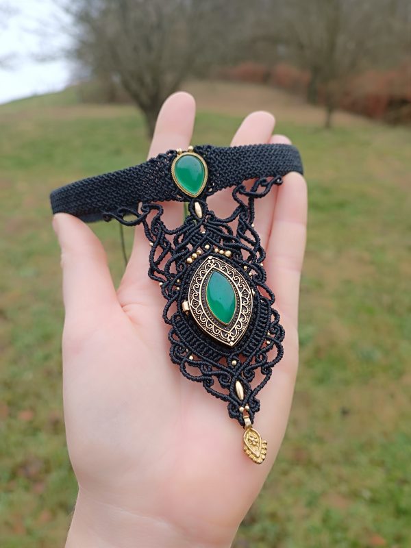 Collier boîte secrète onyx verte – Image 6