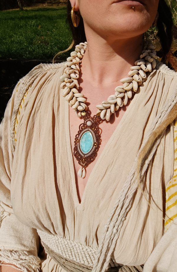 Collier smithsonite et cauris – Image 6