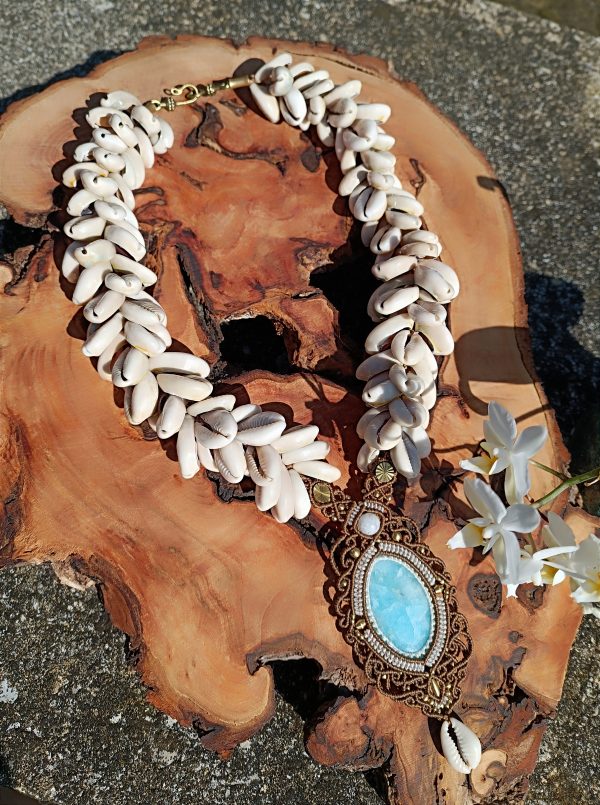 Collier smithsonite et cauris – Image 4