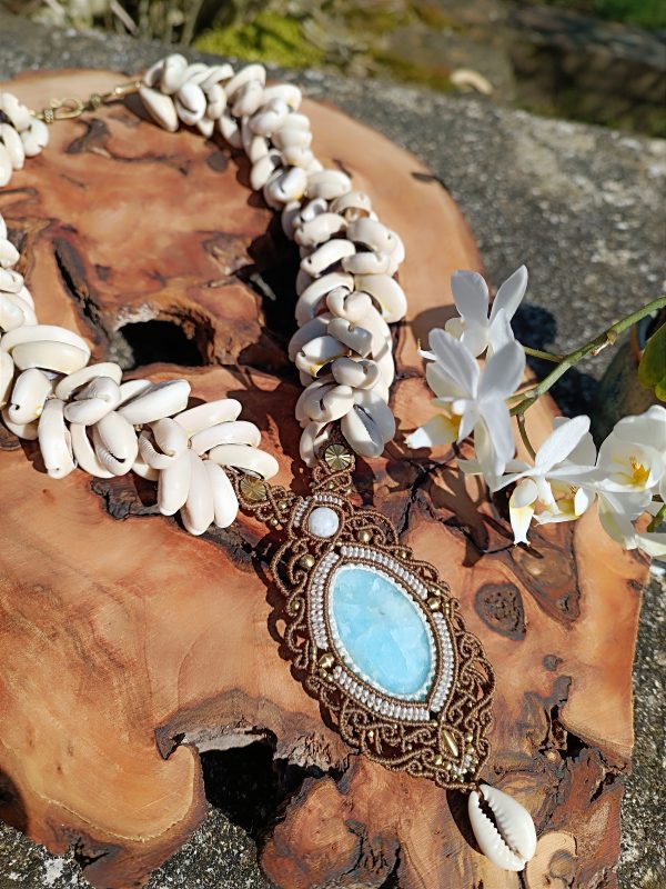 Collier smithsonite et cauris – Image 2