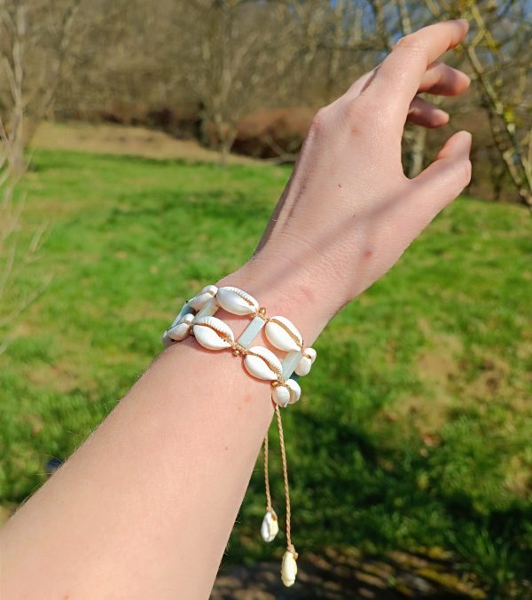ensemble collier ras de coup et bracelet cauris – Image 6