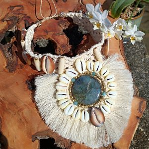 Collier ras de coup labradorite