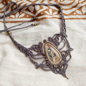 Collier Agate dendritique