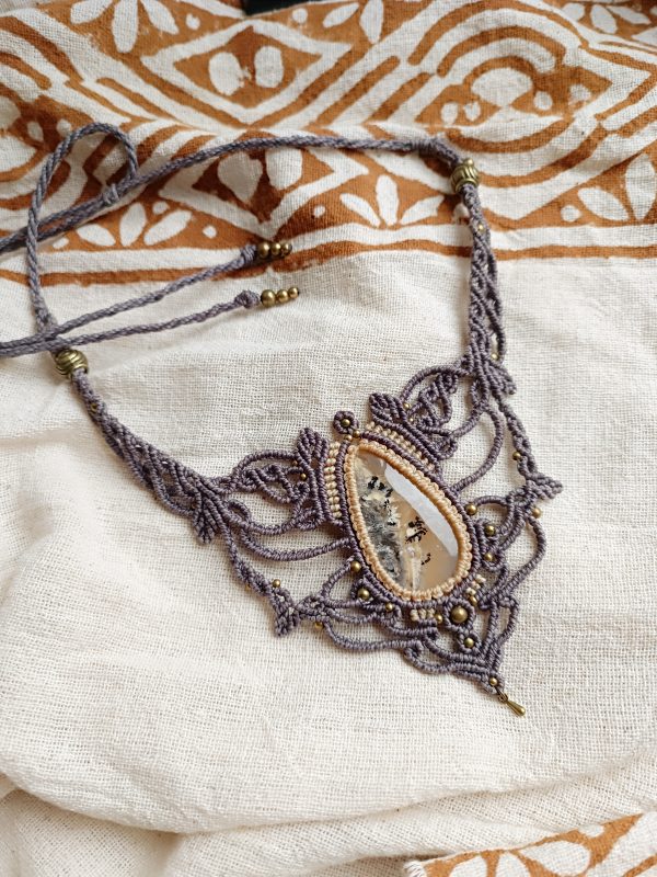Collier Agate dendritique