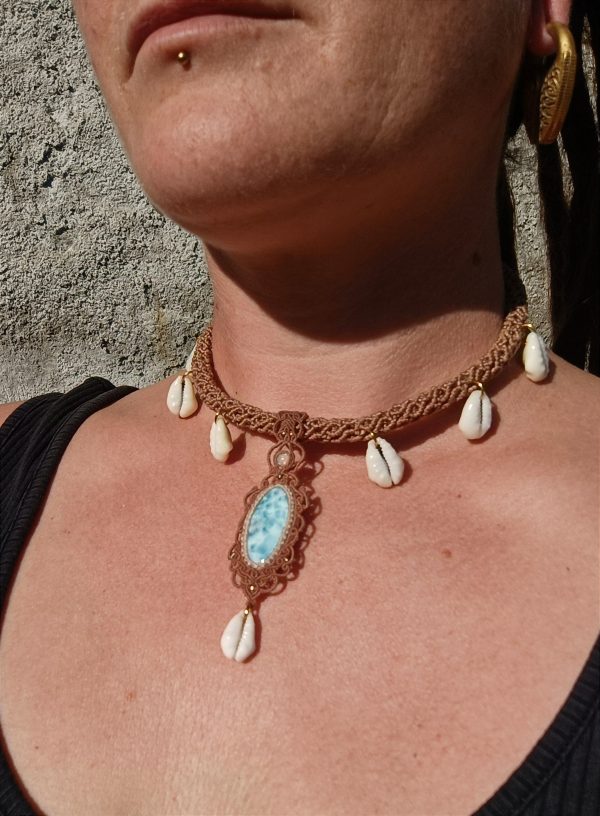 Collier larimar et opale – Image 7