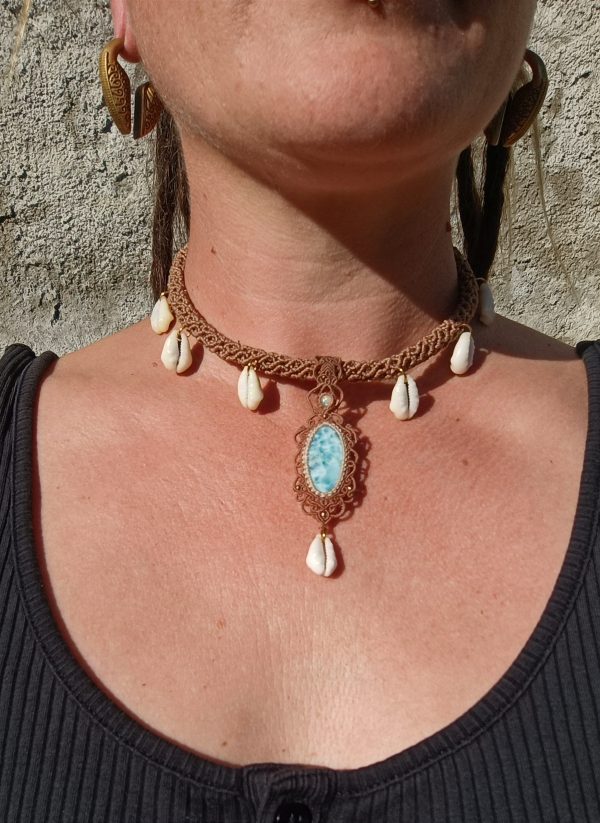 Collier larimar et opale – Image 6