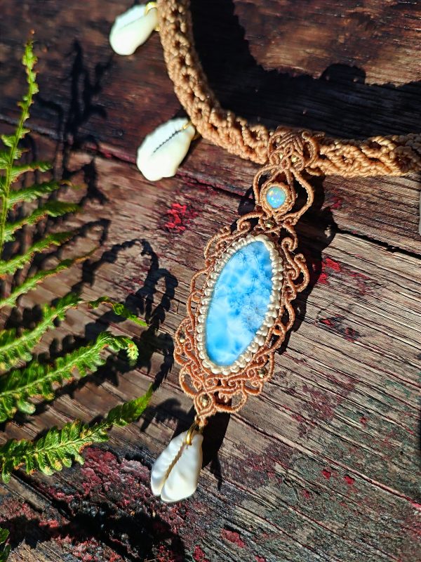 Collier larimar et opale – Image 4