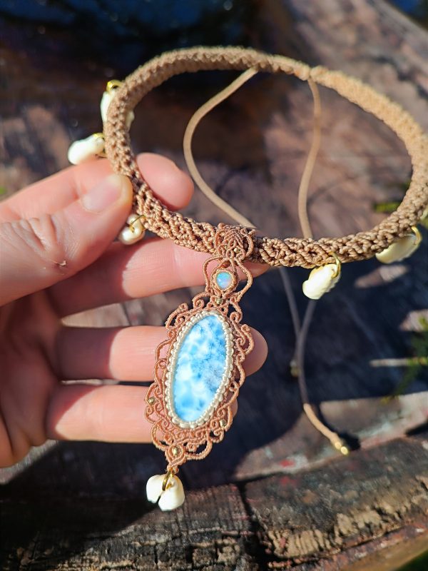 Collier larimar et opale – Image 5